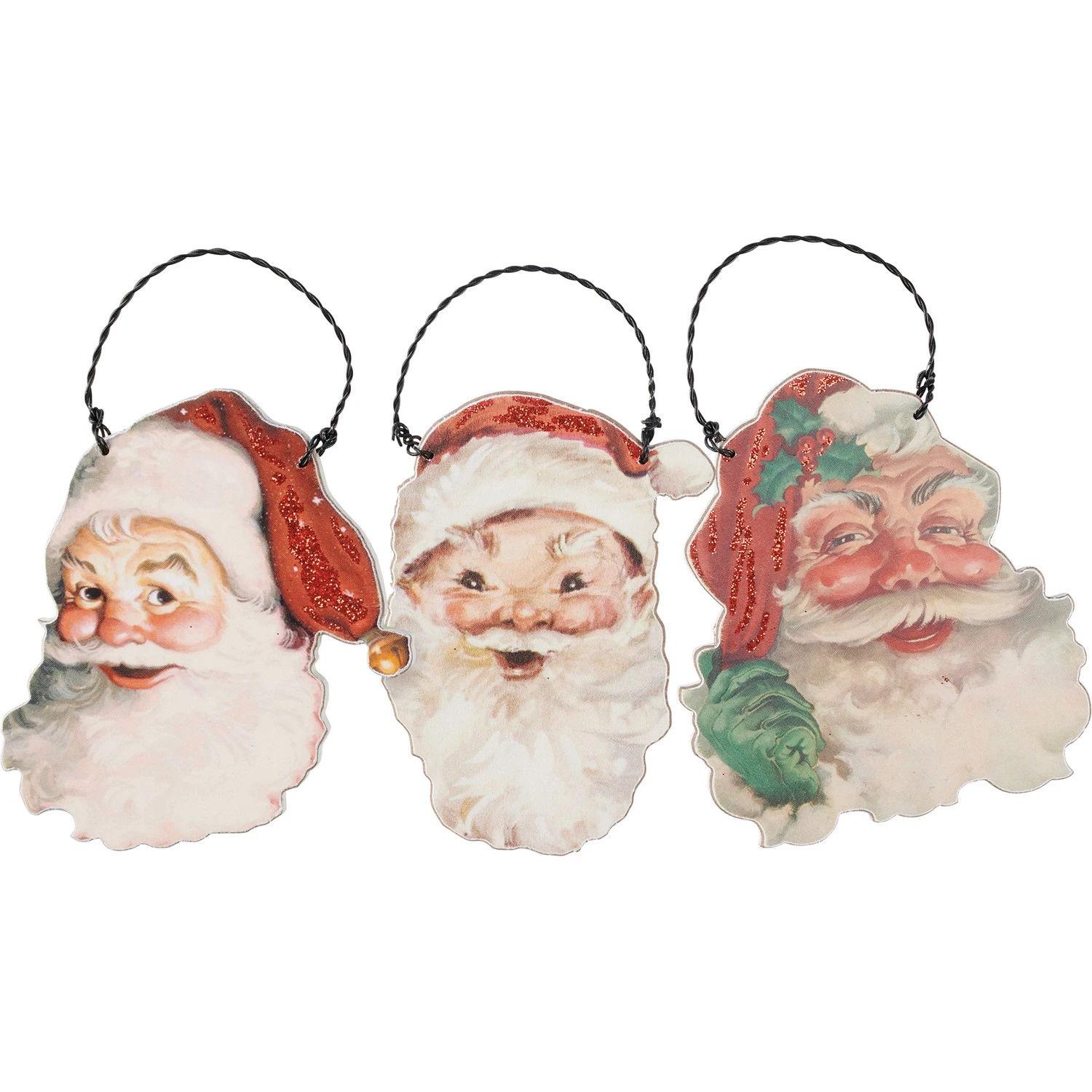 Primitives By Kathy Set Of 3 Santa Claus Vintage Inspired Christmas Ornaments 115319 1 Primitives By Kathy Set Of 3 Santa Claus Vintage Inspired Christmas Ornaments 115319