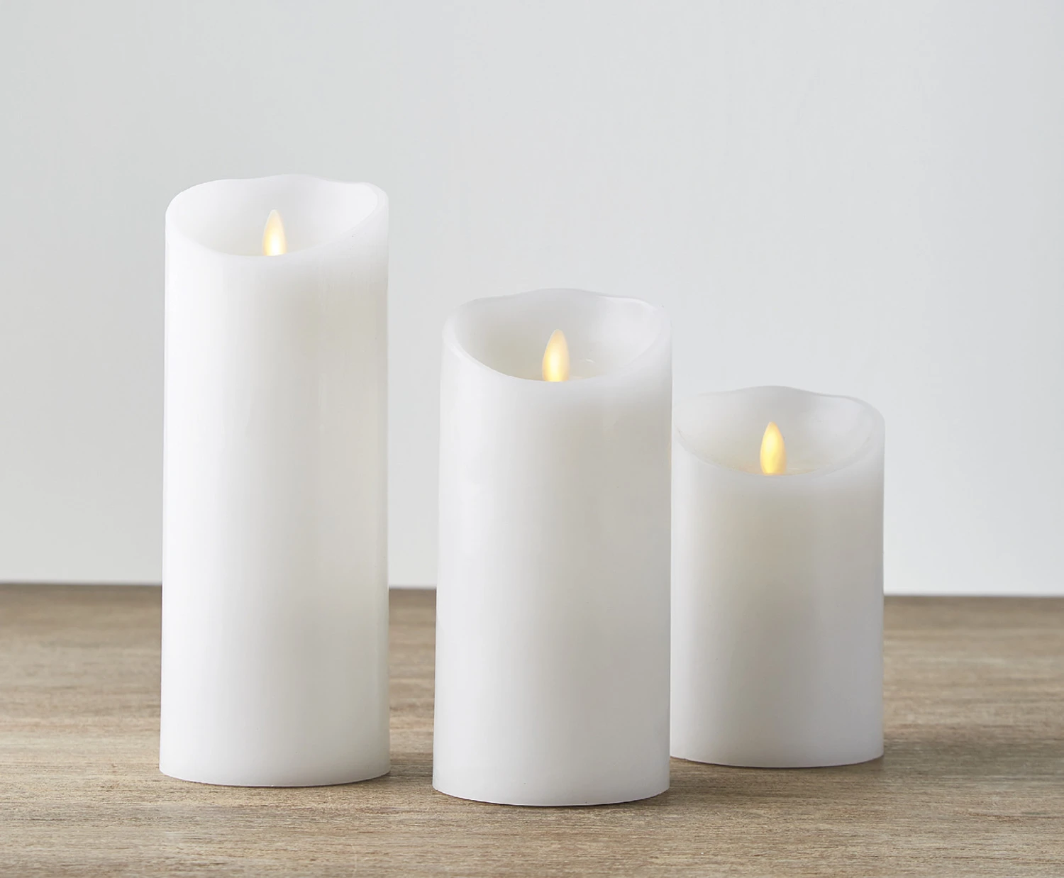 Liown 3.5" X 5", 7", Or 9"Moving Flame White Unscented Pillar Battery Candle 1 Liown 3.5" X 5", 7", Or 9"Moving Flame White Unscented Pillar Battery Candle