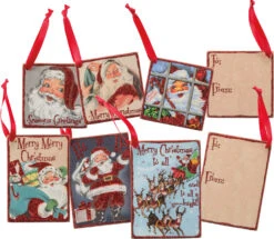 Primitives By Kathy Vintage Santa Gift Tag Set 32284