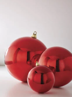 Raz 10" Large Shiny Red Ball Christmas Ornament 4214885