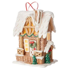 Raz 6.5" Lighted Gingerbread Pretzel House Christmas Ornament 4216269 -Christmas Decorations Shop 4216269b 59291.1648757008