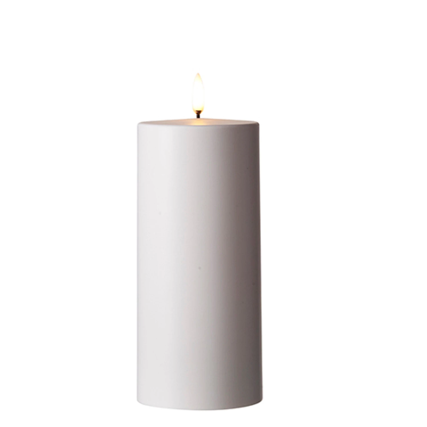 Uyuni 3" X 5" Or 7"Flat Top Moving Flame White Outdoor Pillar Battery Candle 4 Uyuni 3" X 5" Or 7"Flat Top Moving Flame White Outdoor Pillar Battery Candle - Image 4