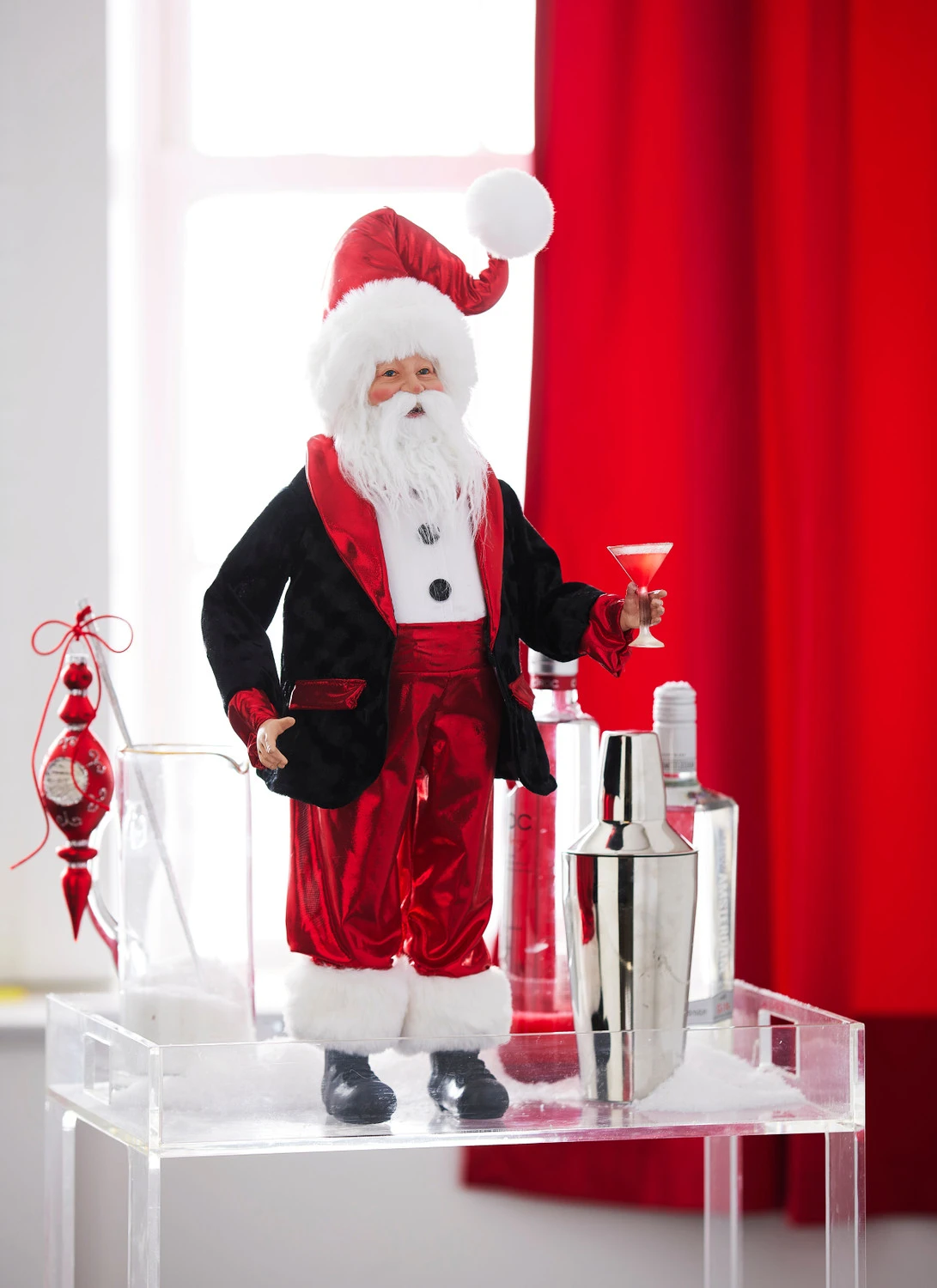 Raz 24" Martini Santa Christmas Figure 4302345 1 Raz 24" Martini Santa Christmas Figure 4302345