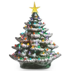 Raz 8" Or 13" Battery Operated LightedVintage Ceramic Christmas Tree With Snow Tips -Christmas Decorations Shop 4319101 92188.1690757948