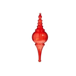 Raz 15.5" Large Red Finial Glass Christmas Ornament 4324500 -Christmas Decorations Shop 4324500b 70842.1684764107