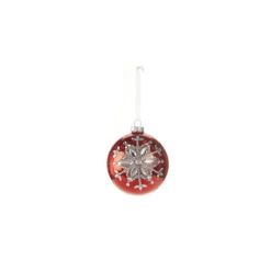 Raz 4" Red Jeweled Snowflake Glass Christmas Ornament 4324540 -Christmas Decorations Shop 4324540c 42614.1684861723