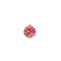 Raz 4" Green, Blue Or Red Iced Ball Glass Christmas Ornament 4324542 -Christmas Decorations Shop 4324542a 79336.1684933884