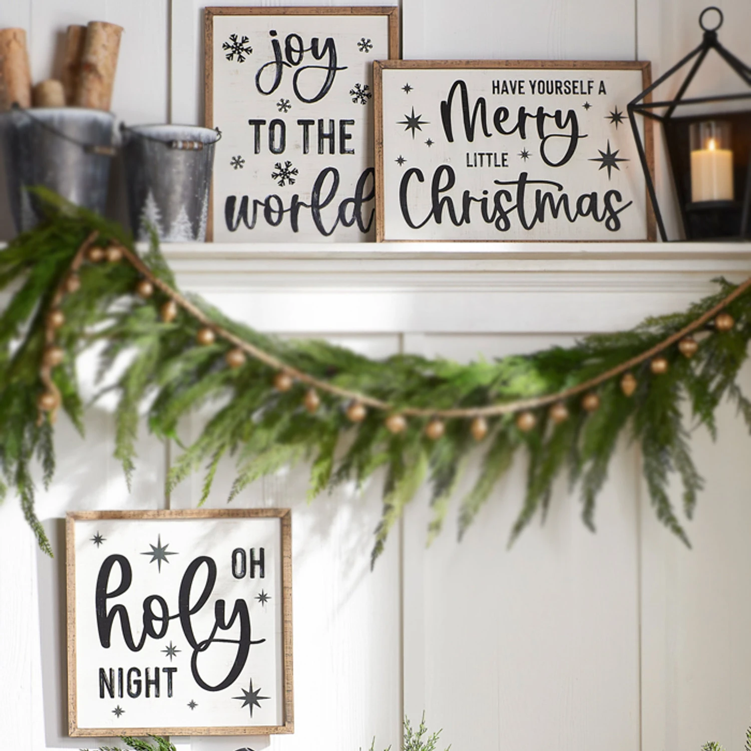 Raz Black And White Wooden Framed Christmas Signs 1 Raz Black And White Wooden Framed Christmas Signs