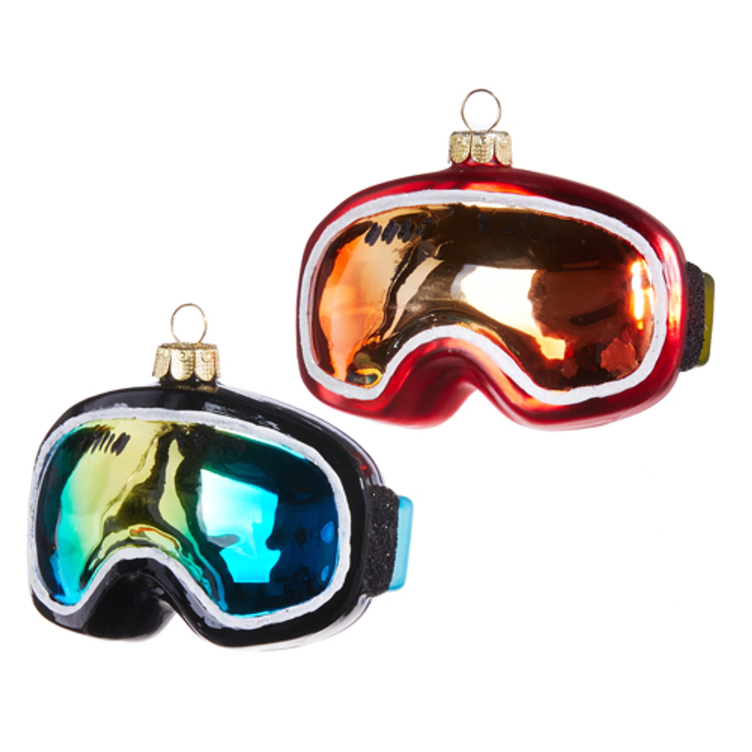 Raz 4" Set Of 2 Ski Goggles Glass Christmas Ornaments 4352853 2 Raz 4" Set Of 2 Ski Goggles Glass Christmas Ornaments 4352853 - Image 2