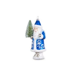 Raz 5.5" Delft Santa With Tree Glass Christmas Ornament 4352893 6 Raz 5.5" Delft Santa With Tree Glass Christmas Ornament 4352893 -Christmas Decorations Shop 4352893a 34241.1685539521