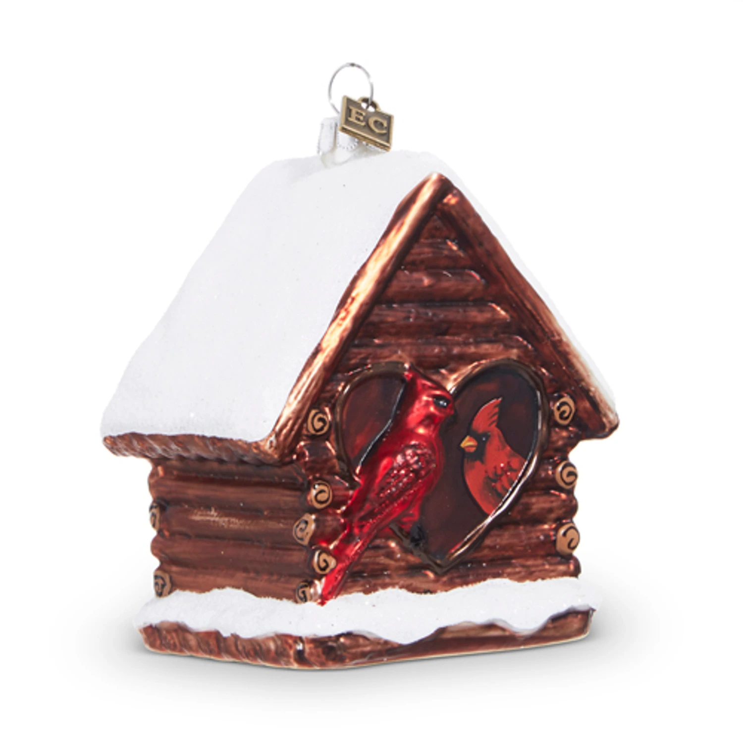 Raz Eric Cortina 4" Home Sweet Home Cardinal Glass Christmas Ornament 4353113 2 Raz Eric Cortina 4" Home Sweet Home Cardinal Glass Christmas Ornament 4353113 - Image 2