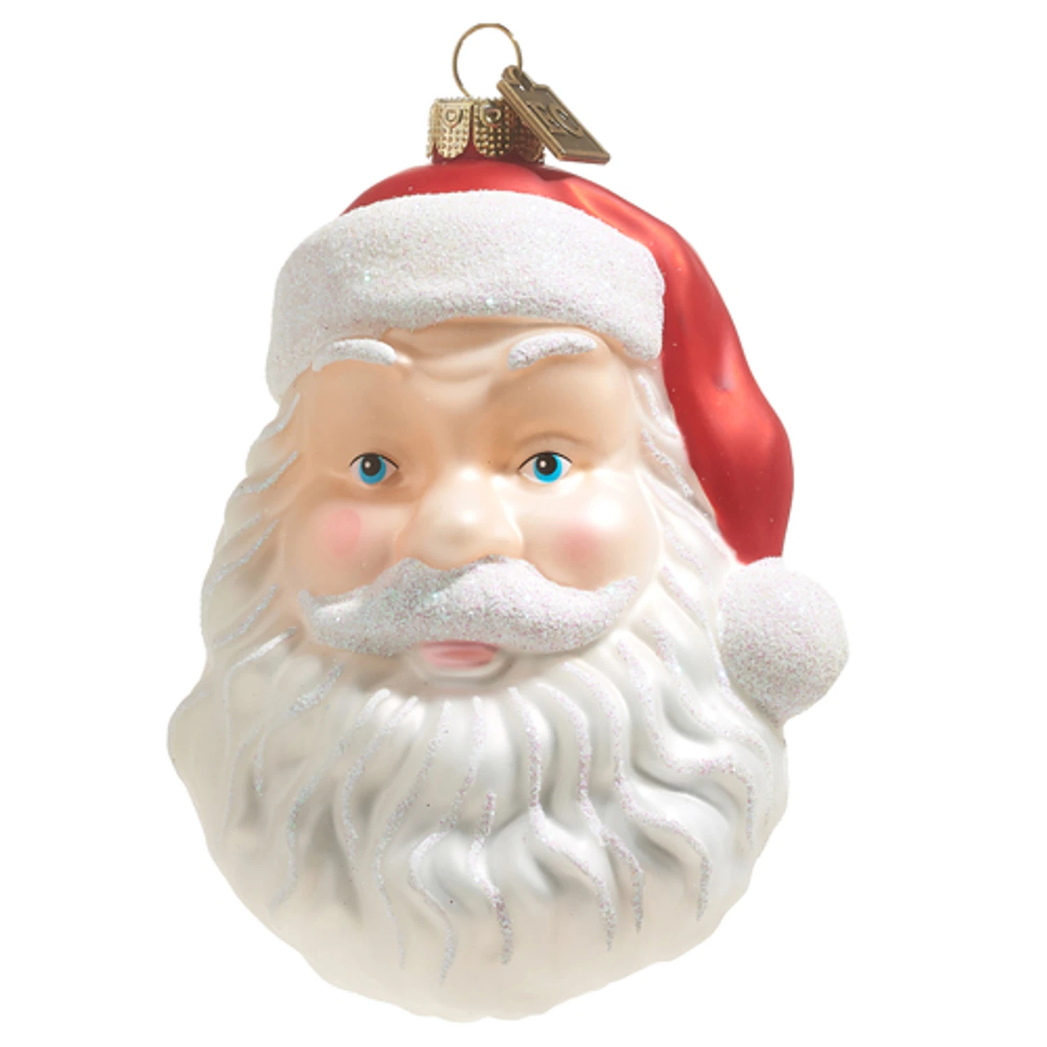 Raz Eric Cortina 4" Santa Face Blow Mold Glass Christmas Ornament 4353114 2 Raz Eric Cortina 4" Santa Face Blow Mold Glass Christmas Ornament 4353114 - Image 2
