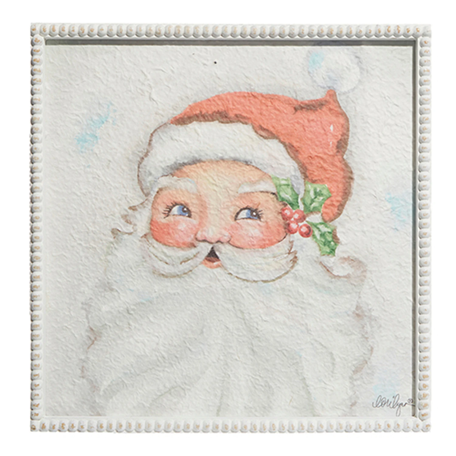 Raz 16" Santa Face Framed Wall Art Christmas Sign 4359054 2 Raz 16" Santa Face Framed Wall Art Christmas Sign 4359054 - Image 2