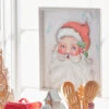 Raz 16" Santa Face Framed Wall Art Christmas Sign 4359054