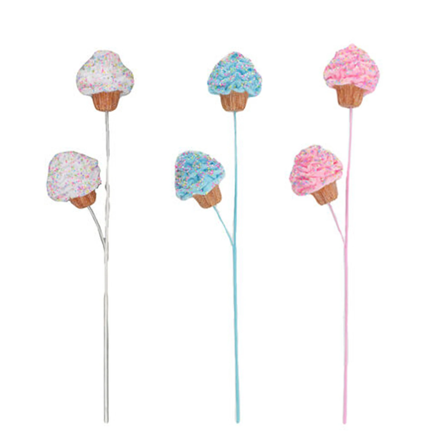 December Diamonds 25" White, Blue, Or Pink Cupcake Christmas Tree Pick 1 December Diamonds 25" White, Blue, Or Pink Cupcake Christmas Tree Pick