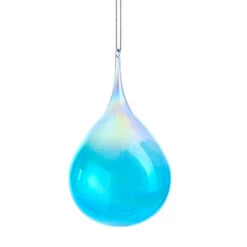Kurt Adler 5" Blue Drop Glass Christmas Ornament D3554 -Christmas Decorations Shop D3554b 78442.1653324570