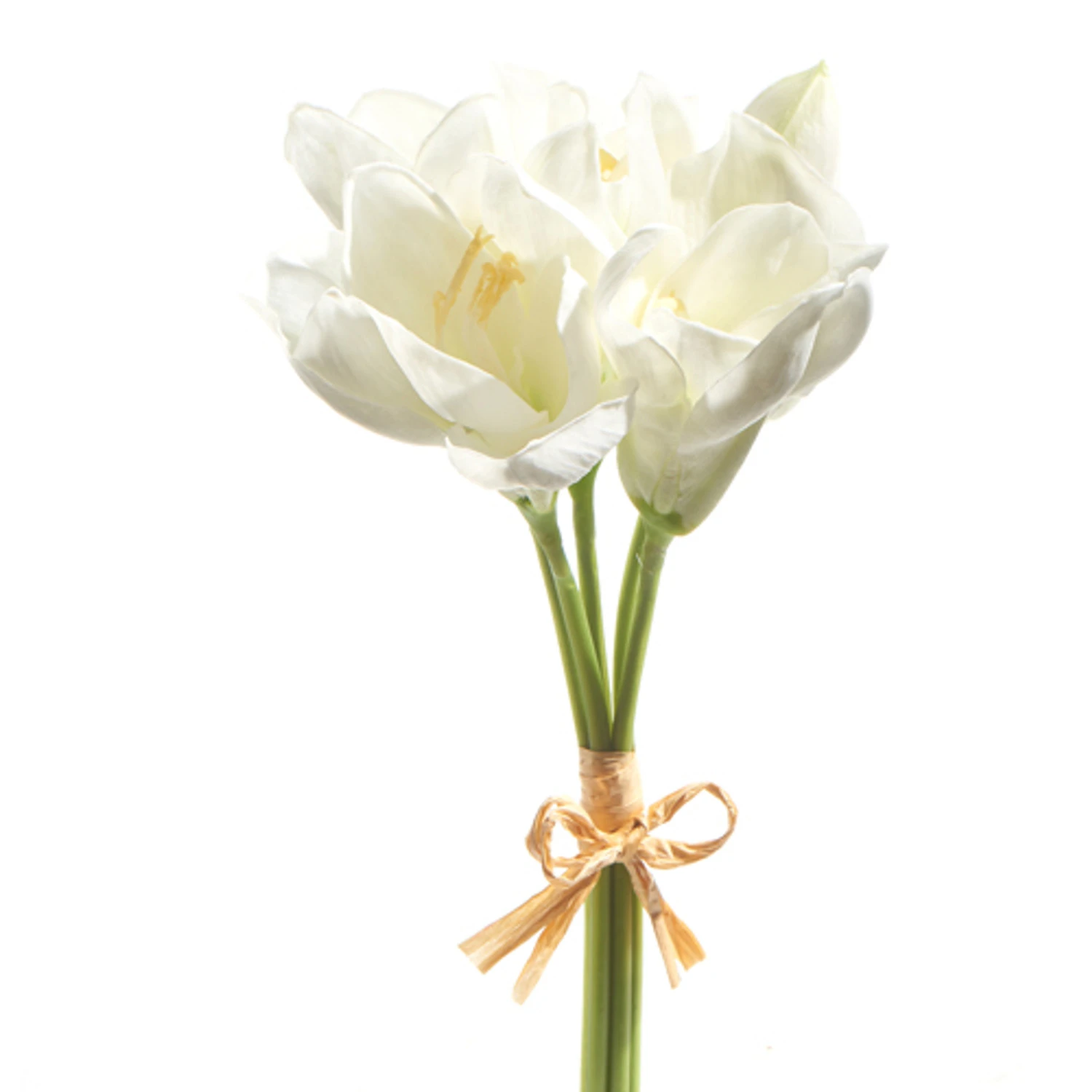 Raz 12" Real Touch White Amaryllis Bundle F4302310 2 Raz 12" Real Touch White Amaryllis Bundle F4302310 - Image 2