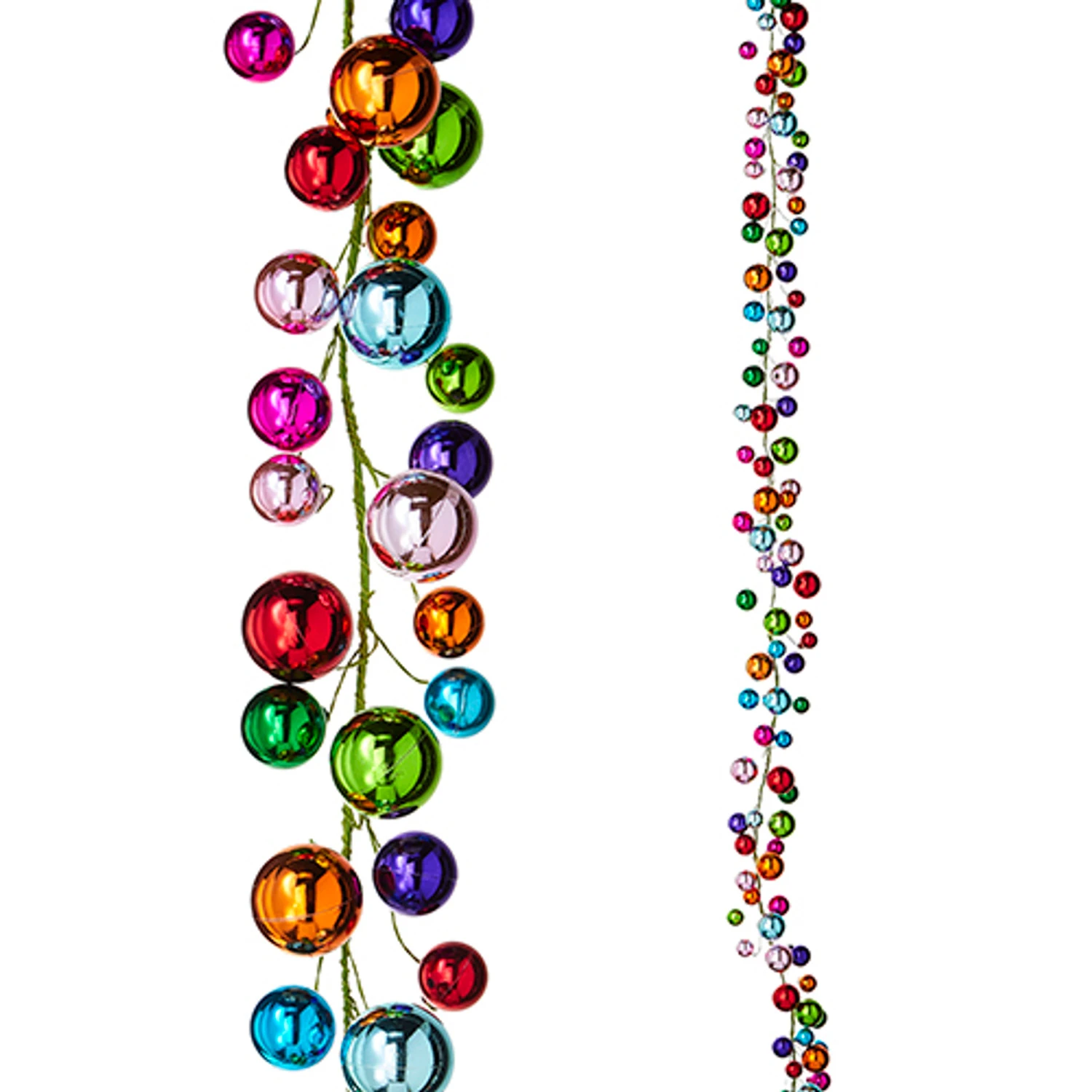 Raz 6' Multicolor Ball Christmas Garland G4202280 2 Raz 6' Multicolor Ball Christmas Garland G4202280 - Image 2