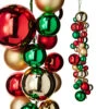 Raz 4' Red, Green, And Gold Ball Ornament Christmas Garland G4232726