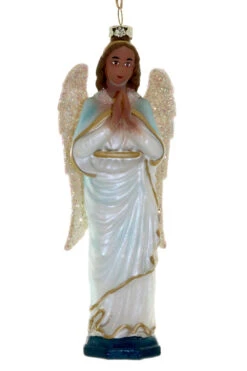 Cody Foster 7.25" Heirloom Angel African American Glass Christmas Ornament GO-6447