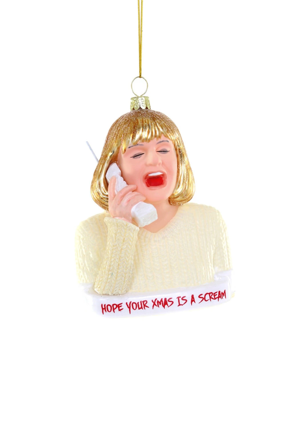 Cody Foster 5" Hope Your Christmas Is A Scream Glass Christmas Ornament GO-9093 1 Cody Foster 5" Hope Your Christmas Is A Scream Glass Christmas Ornament GO-9093