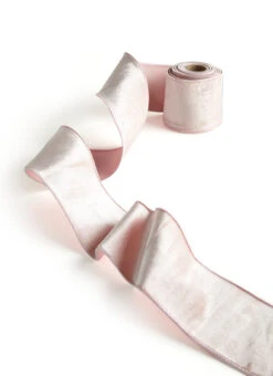 Raz 4" Pink Velvet Wired Christmas Ribbon R4371788
