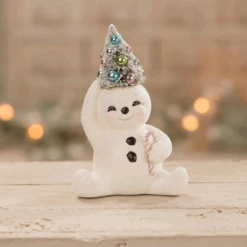 Bethany Lowe Set Of 2 Pastel Snowmen Christmas Figures -Christmas Decorations Shop TL1355 2 90309.1675270846