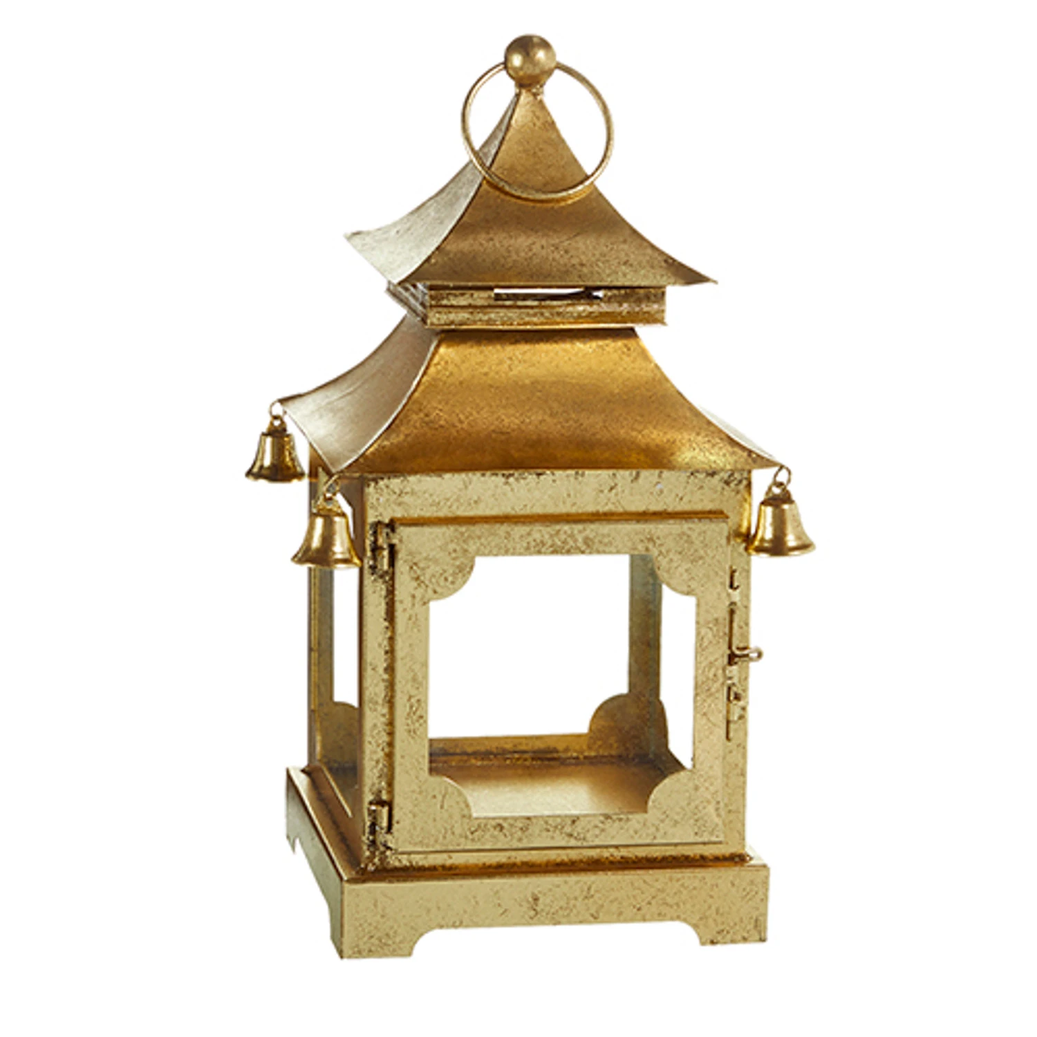 Raz 16" Gold Metal Pagoda Christmas Lantern X4317012 2 Raz 16" Gold Metal Pagoda Christmas Lantern X4317012 - Image 2