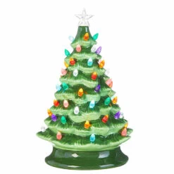 Raz 8", 13", Or 17" Battery Operated Lighted Green Ceramic Christmas Tree -Christmas Decorations Shop api1j8gms 06605.1649166528