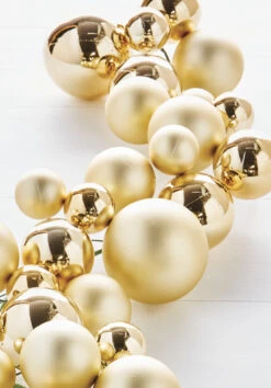 Raz 4' Gold Christmas Ball Garland G8382770