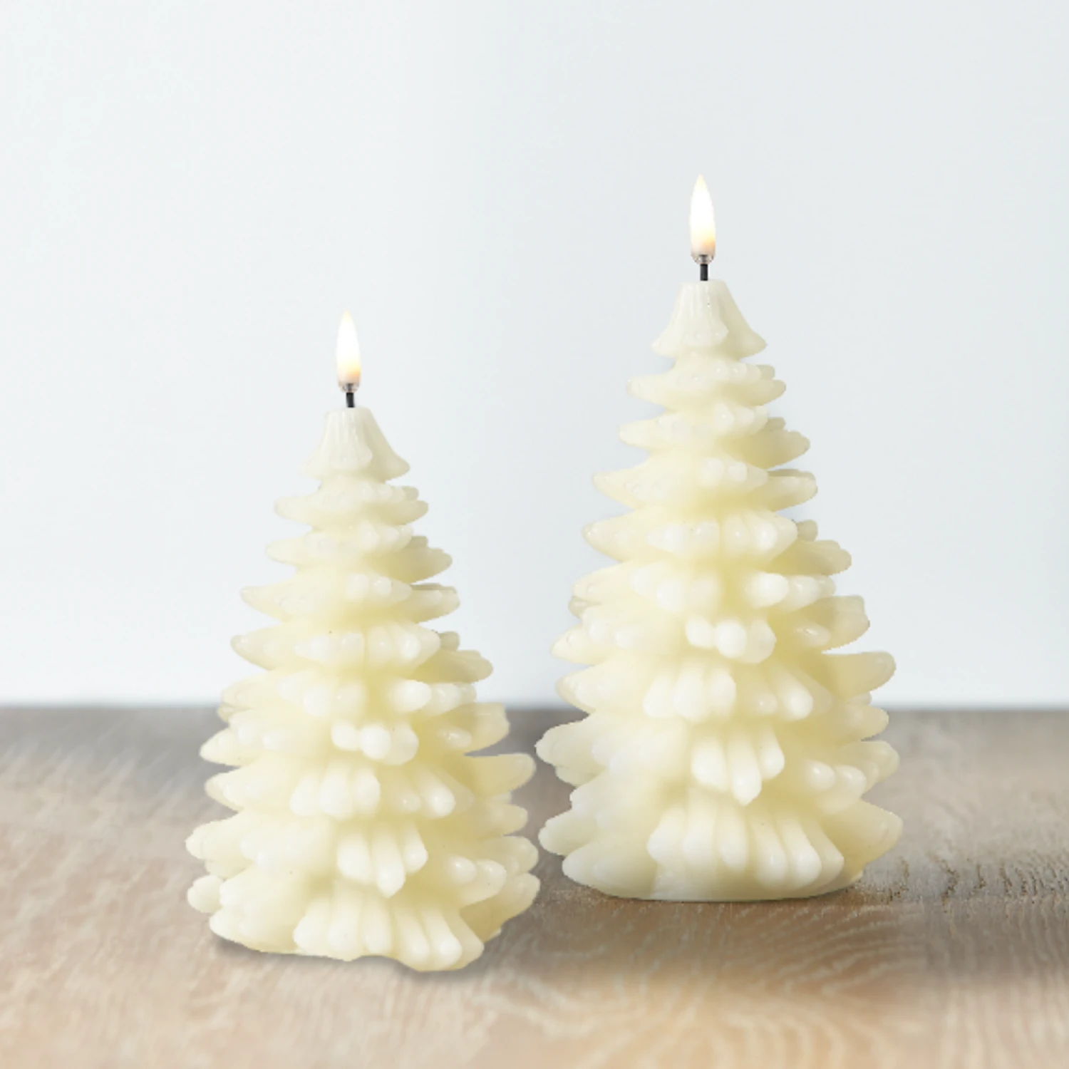 Uyuni 7" Or 8" Ivory Christmas Tree Flicker Flame Candle 1 Uyuni 7" Or 8" Ivory Christmas Tree Flicker Flame Candle