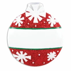 Red With Snowflakes Ball Personalized Christmas Ornament -Christmas Decorations Shop api5ayk4u 88133.1646091897