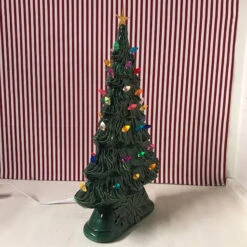 Large Flat Ceramic Lighted Window Or Mantel Christmas Tree 19" 8 Large Flat Ceramic Lighted Window Or Mantel Christmas Tree 19" -Christmas Decorations Shop api6r8x5s 48187.1646091899