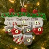 Family Personalized Christmas Ornament With 6 Mittens