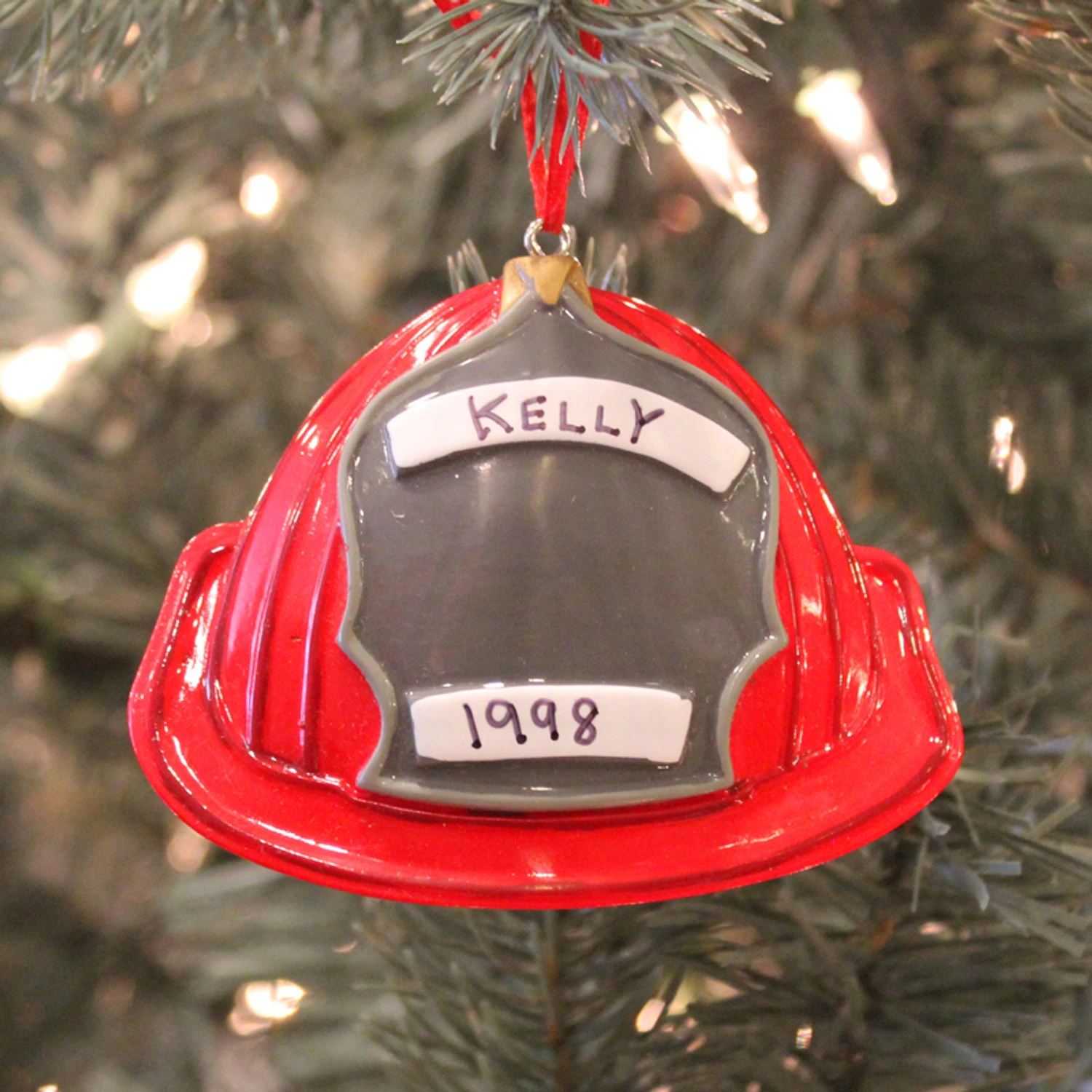 Fireman Hat Personalized Christmas OrnamentOR1028 2 Fireman Hat Personalized Christmas OrnamentOR1028 - Image 2