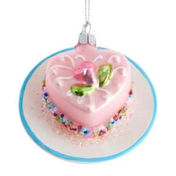 Kurt Adler 3.25" Pink Miniature Cake Glass Christmas Ornament C6374 -Christmas Decorations Shop apihajehr 58372.1646091887