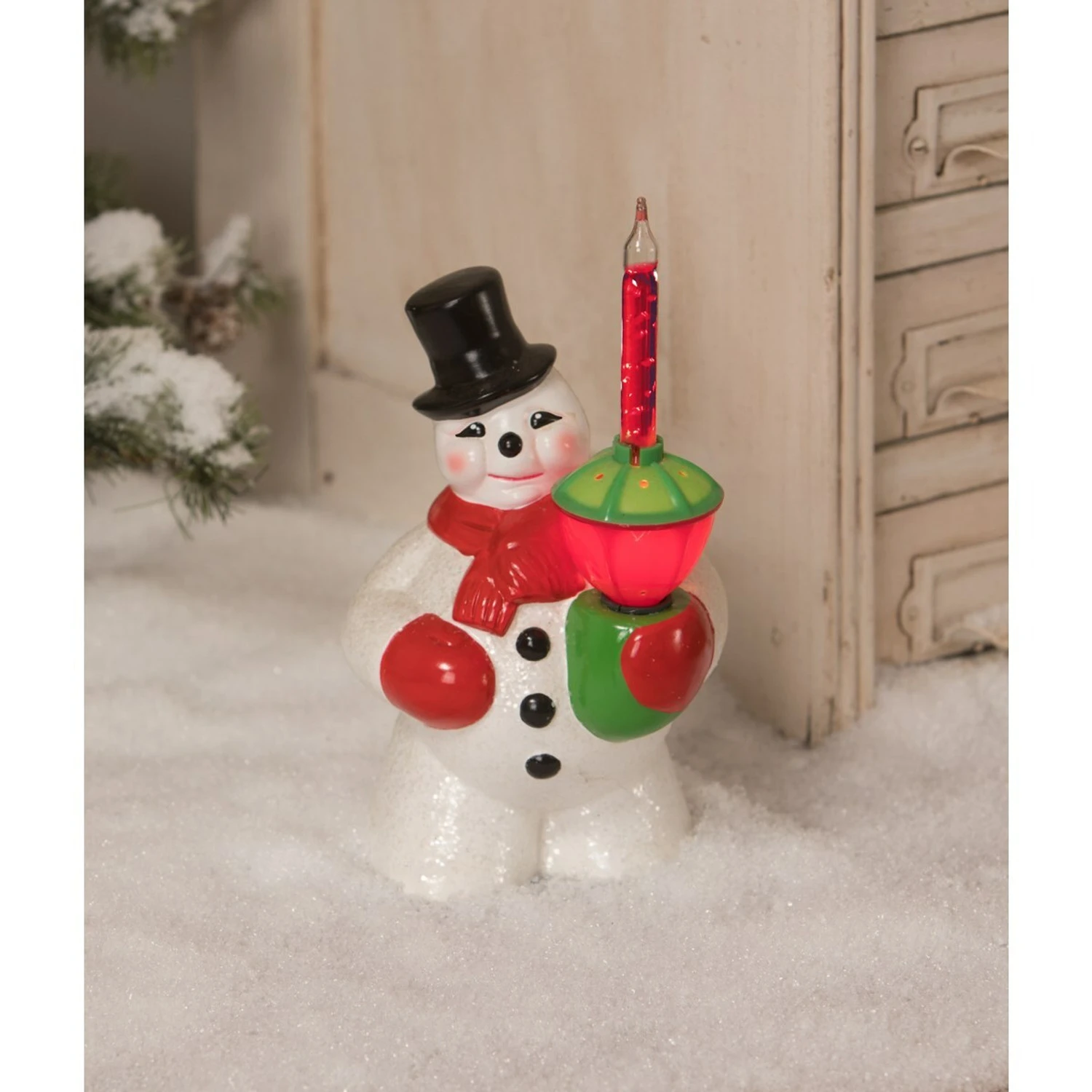 Bethany Lowe Snowman Figure With Bubble Light LG9866 1 Bethany Lowe Snowman Figure With Bubble Light LG9866