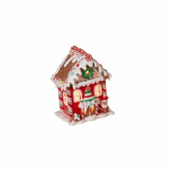 5.5" Battery Operated Claydough Gingerbread House 2599290 -Christmas Decorations Shop apijczauf 87140.1646091933