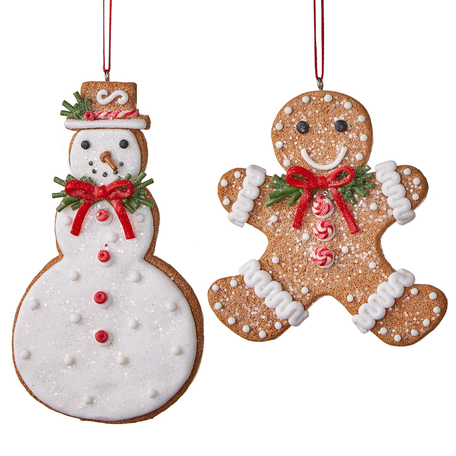 Raz 5" Set Of 2 Gingerbread Cookie Christmas Ornament 4116521 1 Raz 5" Set Of 2 Gingerbread Cookie Christmas Ornament 4116521