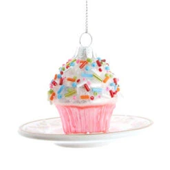 Kurt Adler 3.25" Pink Miniature Cake Glass Christmas Ornament C6374 -Christmas Decorations Shop apimdgolo 44056.1646091889