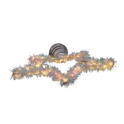 Kurt Adler 12.2" LED Lighted Warm White Silver Tinsel Star Christmas Tree Topper AD1022WW -Christmas Decorations Shop apinctklb 00838.1646091913