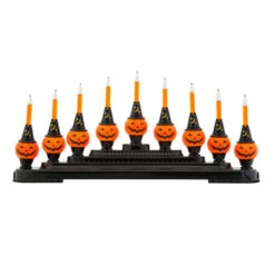 Christopher Radko Shiny Brite Halloween Bubble Bright Pumpkin Light Candolier 4027908