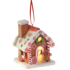 Raz 3.25" LED Lighted Claydough Gingerbread House Christmas Ornament 3815534 -Christmas Decorations Shop apipa6o90 32364.1646091909