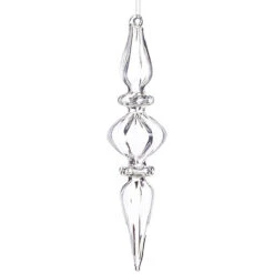Raz 8" Clear Glass Finial Christmas Ornament 4022819 -Christmas Decorations Shop apipjdxid 42790.1646091976