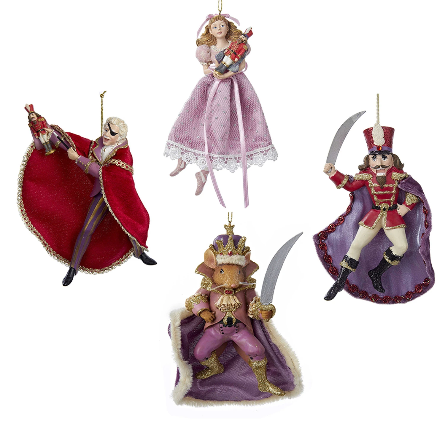 Kurt Adler 6.7" The Nutcracker Suite Set Of 4 Christmas Ornaments C7172 1 Kurt Adler 6.7" The Nutcracker Suite Set Of 4 Christmas Ornaments C7172