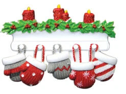 Family Personalized Christmas Ornament With 5 Mittens -Christmas Decorations Shop apisiofjj 29194.1646091874