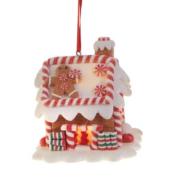 Raz 3.25" LED Lighted Claydough Gingerbread House Christmas Ornament 3815534 -Christmas Decorations Shop apit7wwoo 16935.1646091908