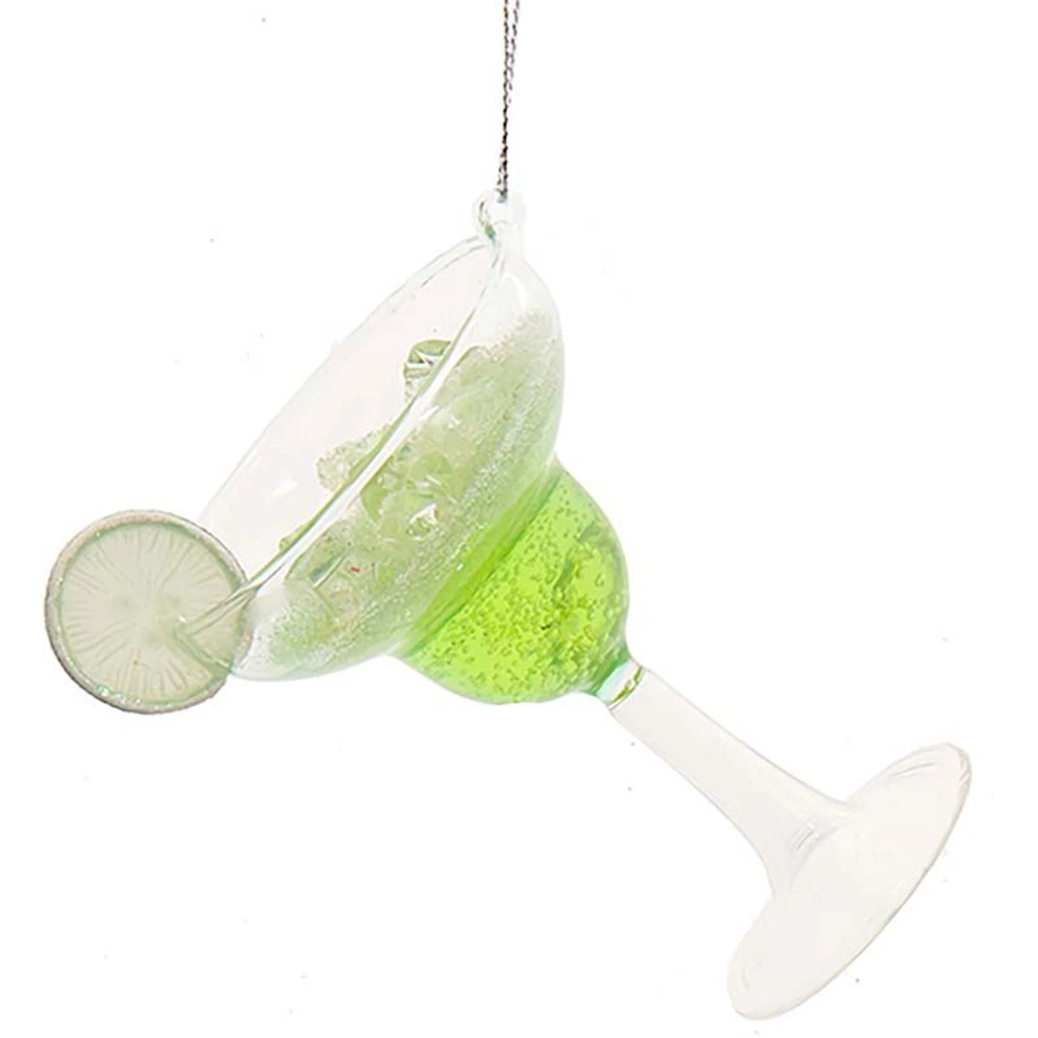 Kurt Adler 4.75" Margarita Cocktail Glass Christmas Ornament T3016 2 Kurt Adler 4.75" Margarita Cocktail Glass Christmas Ornament T3016 - Image 2