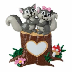 Squirrel Couple On Tree Trunk With Heart Personalized Christmas Ornament OR1890-SQ 5 Squirrel Couple On Tree Trunk With Heart Personalized Christmas Ornament OR1890-SQ -Christmas Decorations Shop apiutkmwl 17748.1646091871