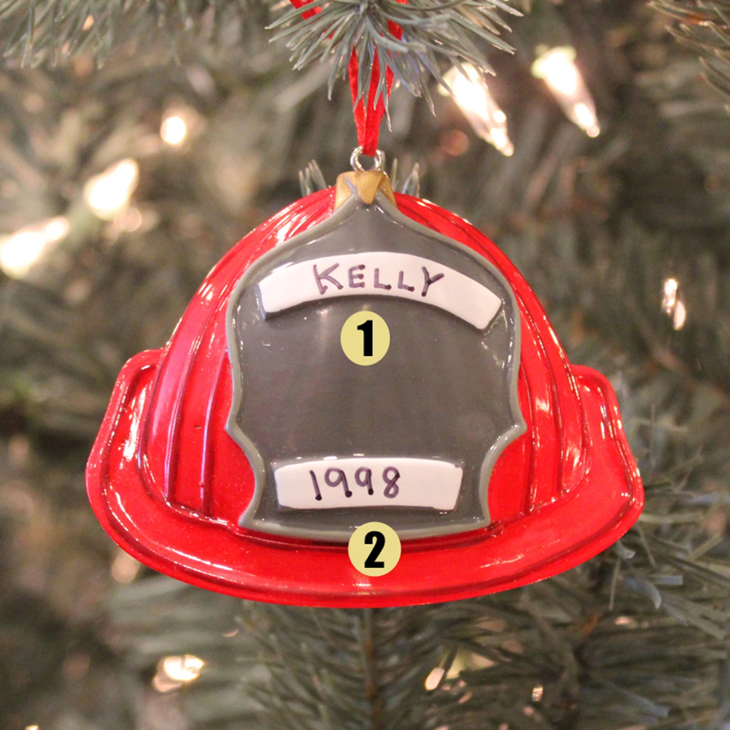 Fireman Hat Personalized Christmas OrnamentOR1028 1 Fireman Hat Personalized Christmas OrnamentOR1028